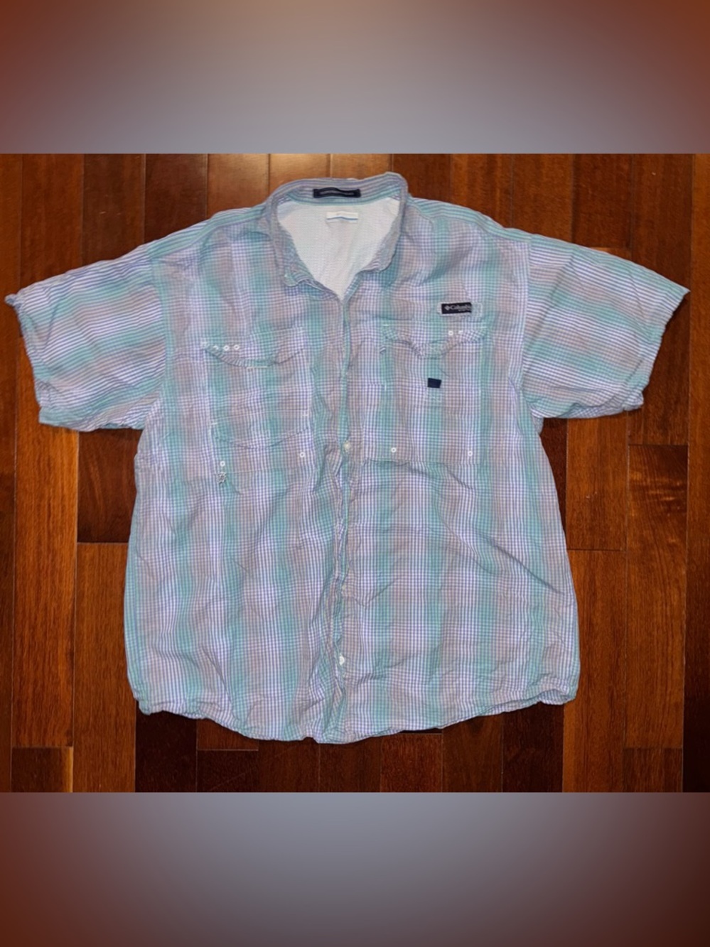 Columbia PFG Super Bonehead Fishing Shirt Mens XL Short Sleeve Vented Outdoor